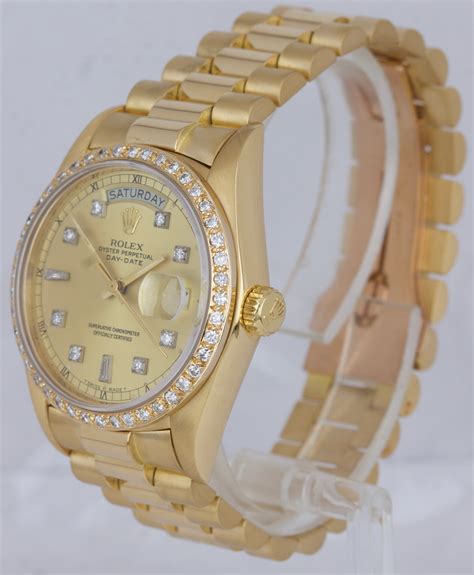 rolex presidential factory diamond|18k presidential Rolex diamond bezel.